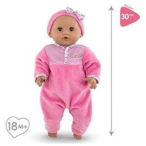 Corolle Bébé Calin Maria Baby Doll - 12" Soft Body Doll with Pink Outfit, Sleepi